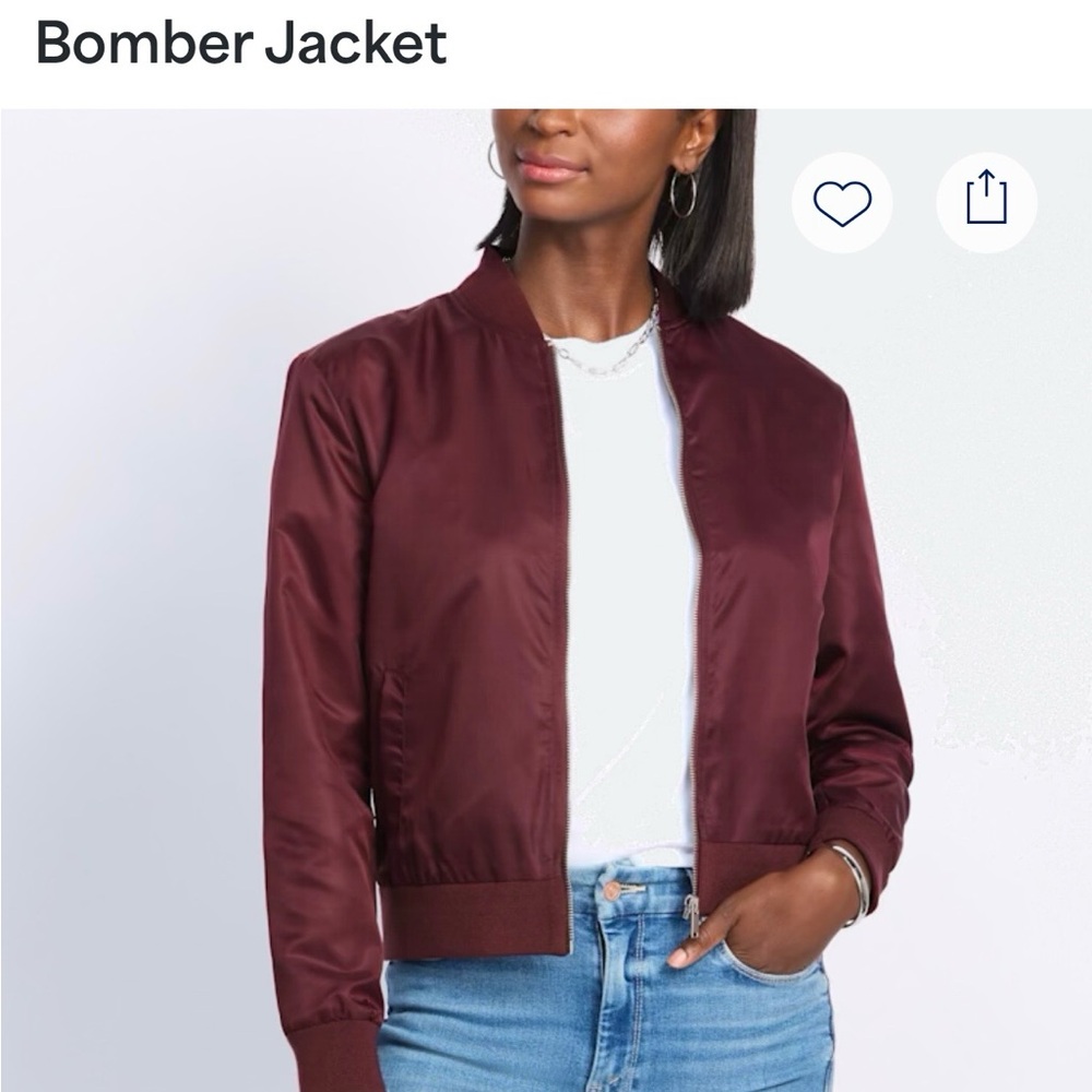 Mo-Ka Burgundy Bomber Jacket